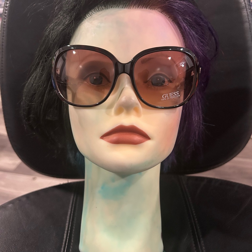 Guess Brown Gradient Oversized Shield Sunglasses - image 3